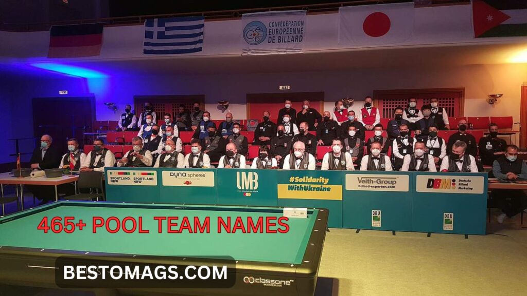 465+ cool and funny pool team names