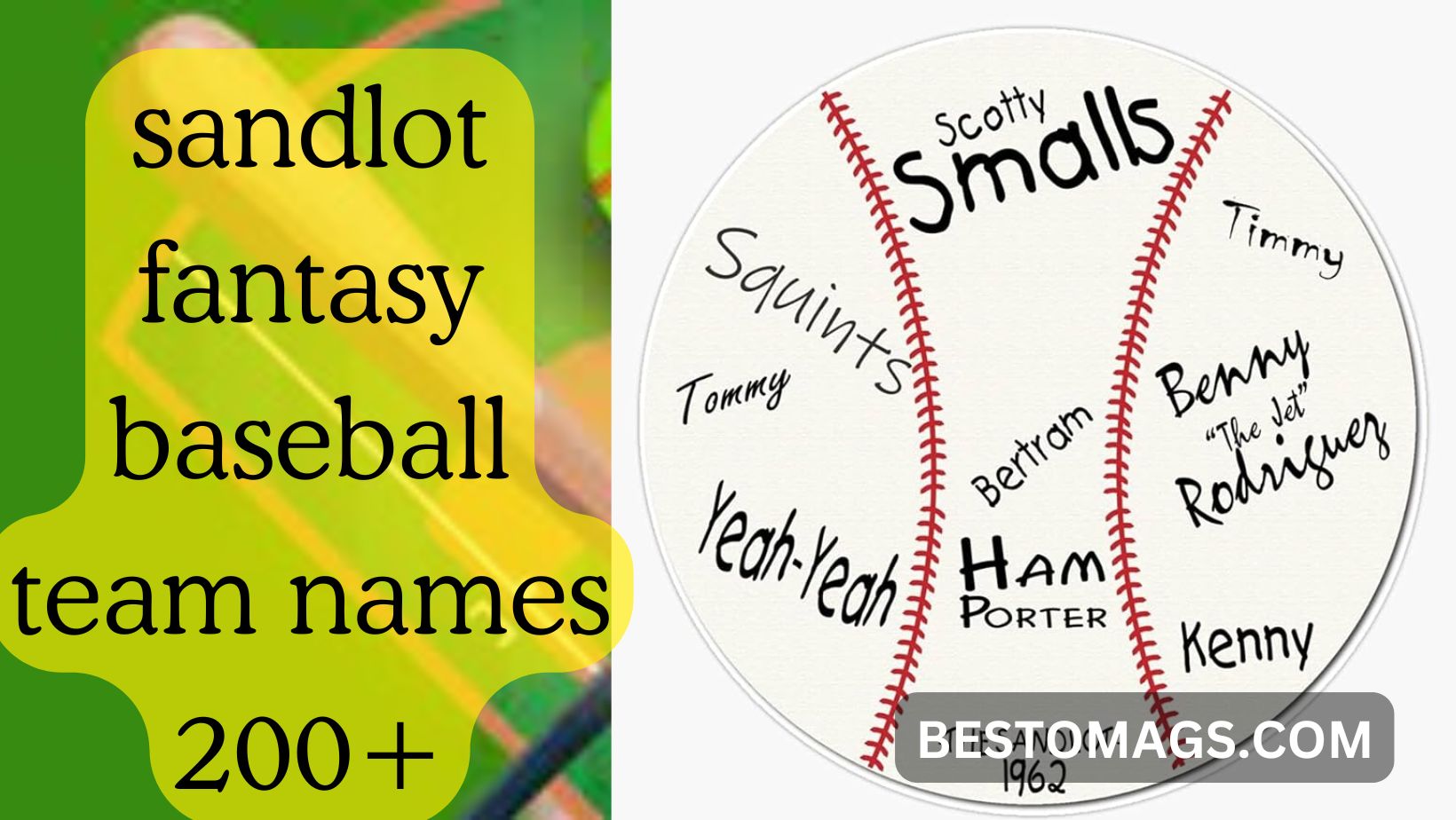 sandlot fantasy baseball team names 200+